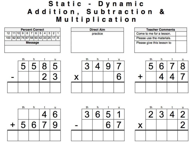 6-9 Math Computation – Mixed Problems - Montessori Made Manageable